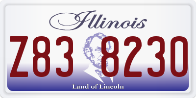 IL license plate Z838230