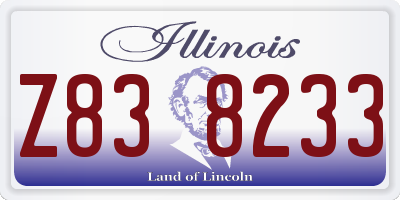IL license plate Z838233
