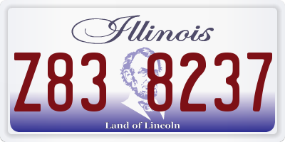 IL license plate Z838237
