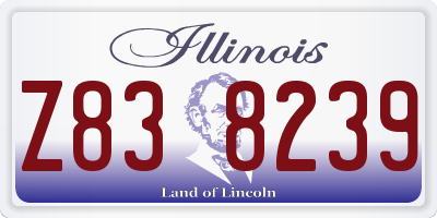 IL license plate Z838239