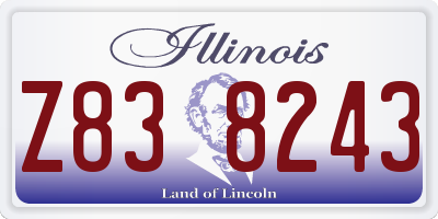 IL license plate Z838243