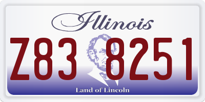 IL license plate Z838251