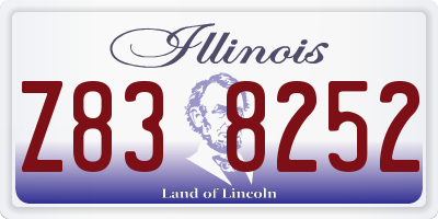 IL license plate Z838252