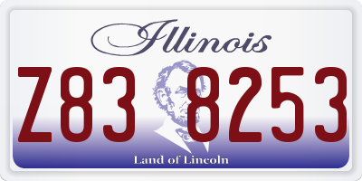 IL license plate Z838253