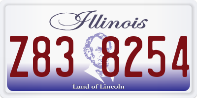 IL license plate Z838254