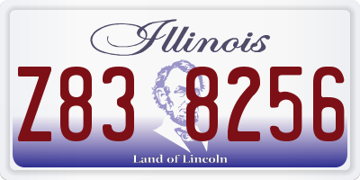 IL license plate Z838256