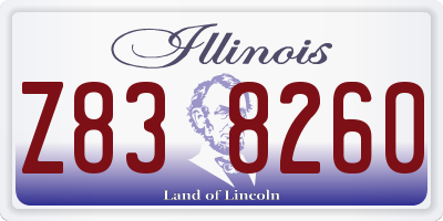 IL license plate Z838260