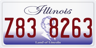 IL license plate Z838263