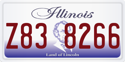 IL license plate Z838266