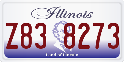 IL license plate Z838273