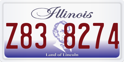 IL license plate Z838274