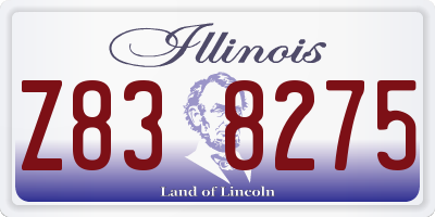 IL license plate Z838275