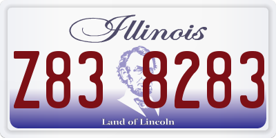 IL license plate Z838283