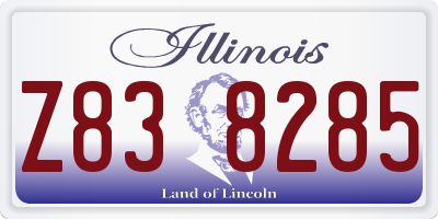 IL license plate Z838285