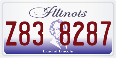 IL license plate Z838287