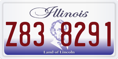 IL license plate Z838291