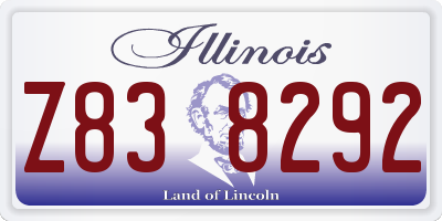IL license plate Z838292