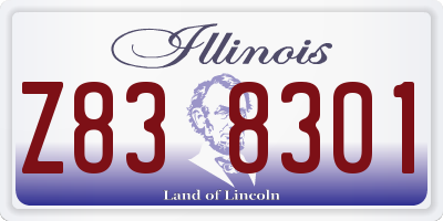 IL license plate Z838301
