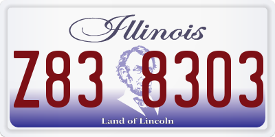 IL license plate Z838303