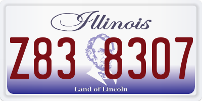 IL license plate Z838307