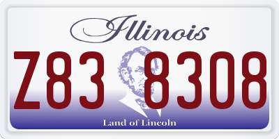 IL license plate Z838308