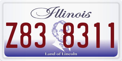 IL license plate Z838311