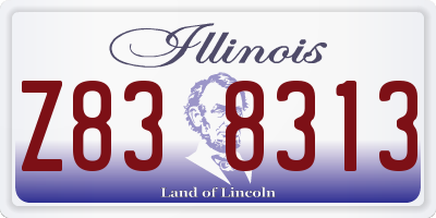 IL license plate Z838313