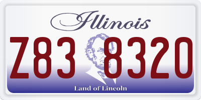IL license plate Z838320