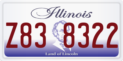IL license plate Z838322