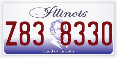 IL license plate Z838330