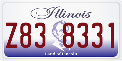 IL license plate Z838331
