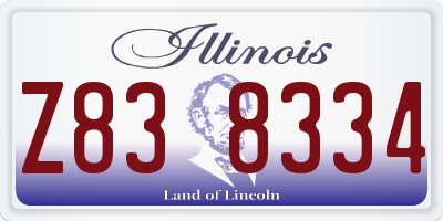 IL license plate Z838334