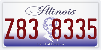 IL license plate Z838335
