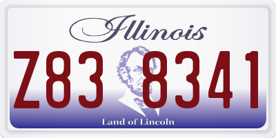IL license plate Z838341