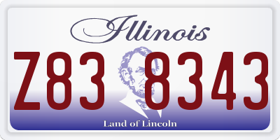 IL license plate Z838343