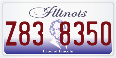 IL license plate Z838350