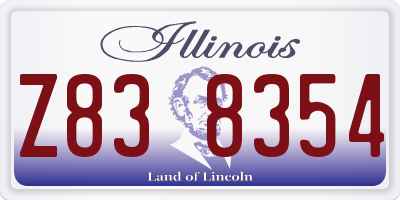 IL license plate Z838354