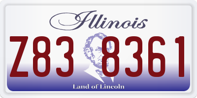 IL license plate Z838361