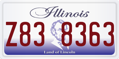 IL license plate Z838363