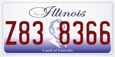 IL license plate Z838366
