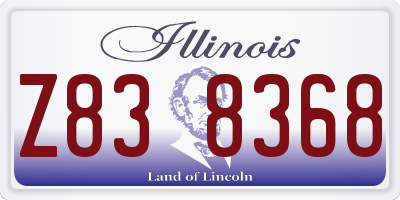 IL license plate Z838368