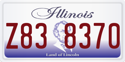 IL license plate Z838370