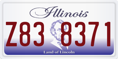IL license plate Z838371