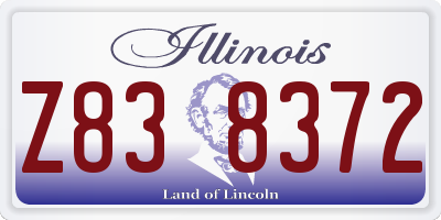 IL license plate Z838372