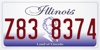 IL license plate Z838374