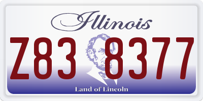 IL license plate Z838377