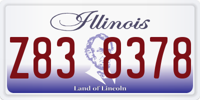 IL license plate Z838378