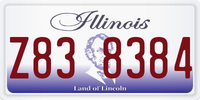 IL license plate Z838384