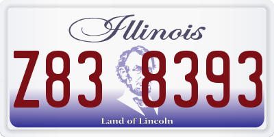 IL license plate Z838393
