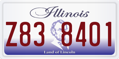 IL license plate Z838401